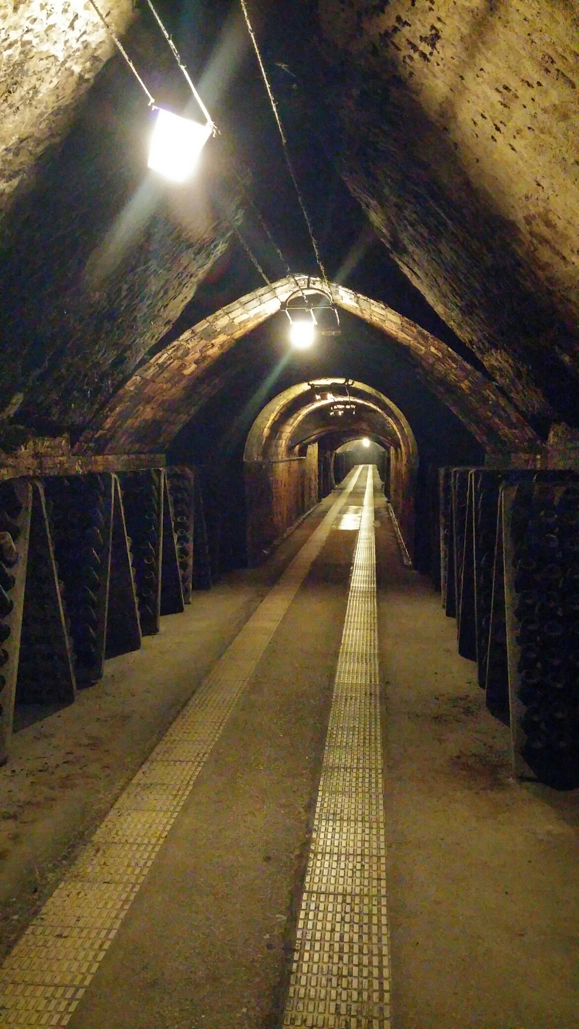 The old riddling caves at Codorníu